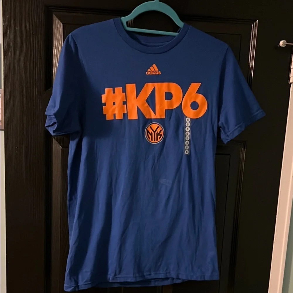 Adidas Blue and Orange #KP6 Knicks T-Shirt